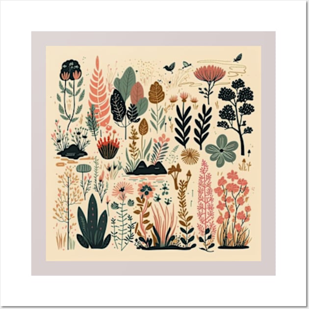 Beautiful Wildflowers garden Wall Art by teehood